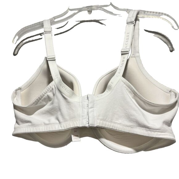 Cacique Lane Bryant 40DDD White Cotton Lightly Lined Full Coverage Bra NWOT - Picture 2 of 7